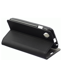 Wiko Sunset 2 Portemonnee Stand Hoesje Zwart