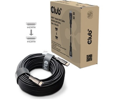 Club 3D CLUB3D HDMI™ Hybrid AOC Cable 8K60Hz/4K120Hz 30m / 98.42 ft. Snoerlengte: 30 m, Aansluiting 1: HDMI Type A (Standaard), Aansluiting 1 type: Mannelijk, Aansluiting 2: HDMI Type A (Standaard), Aansluiting 2 type: Mannelijk, HDMI versie: 2.1