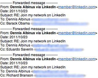 LinkedIn bug