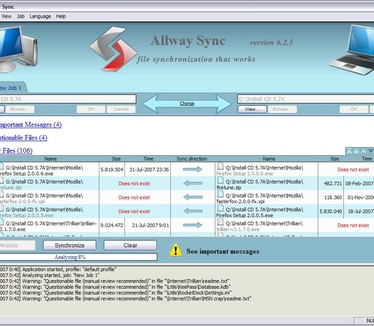 Allway Sync 6.2.5 screenshot