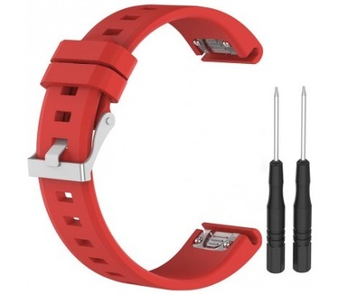 Just in Case Siliconen sportband Garmin Forerunner 935 Rood