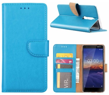 Luxe Lederen Bookcase hoesje voor de Nokia 5.1 - Blauw (Nokia 5.1) Blauw