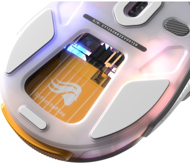 Glorious Glorious Gaming - draadloze gamingmuis Model O3 - Uitwisselbaar InfinitePlay-batterijsysteem, 8k polling, 130M click optische schakelaars, licht gewicht van 66 g, 30K DPI optische sensor, RGB - Wit