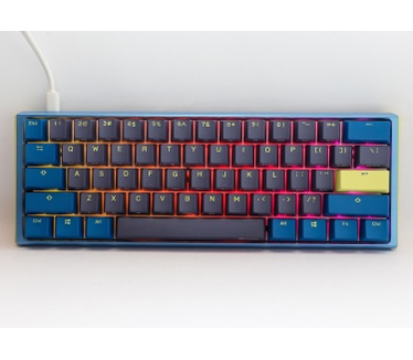Ducky One 3 Mini, solid keycaps, MX Silent, Qwerty US, Blauw