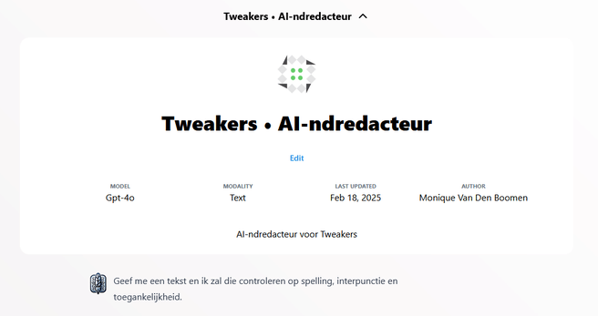 AI-ndredacteur Tweakers