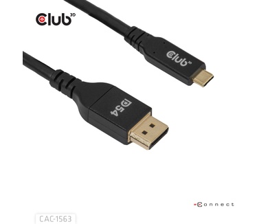 Club 3D CAC-1563 USB-C® to DisplayPort™ 2.1 DP54 Bi-Directional Cable 8K120Hz 2m / 6.6ft