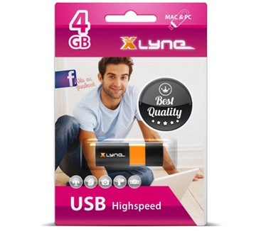 Xlyne Wave USB 2.0 4GB Oranje