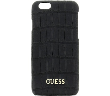 Guess Croco PU Leather Hard Case - Apple iPhone 6(S) 4,7" - Zwart Zwart