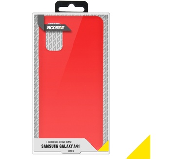 Accezz Liquid Silicone Backcover Samsung Galaxy A41 - Rood (Galaxy A41) Rood
