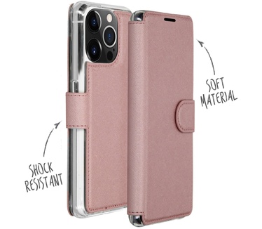 Accezz Xtreme Wallet Bookcase iPhone 13 Pro - RosГ© Goud