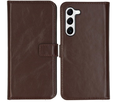 Selencia Echt Lederen Bookcase Samsung Galaxy S23 - Bruin