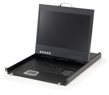 LevelOne 19" Widescreen LCD KVM Rack Console, FR Keyboard