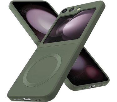 Casemania Samsung Galaxy Z Flip 6 - Siliconen MagSafe Back Cover Groen (Samsung Galaxy Z Flip 6) Groen