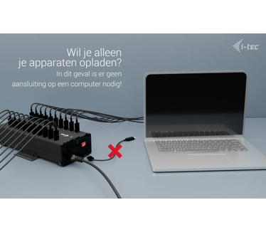 i-tec USB-C/USB-A Metal Charging + data HUB, 15W per port, 20x USB-C