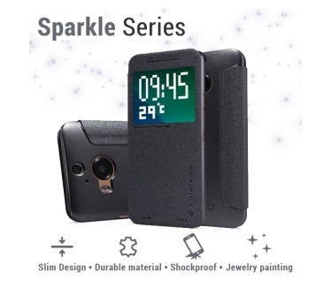 Nillkin Leather Case HTC One M9 Plus - Sparkle Series - Black