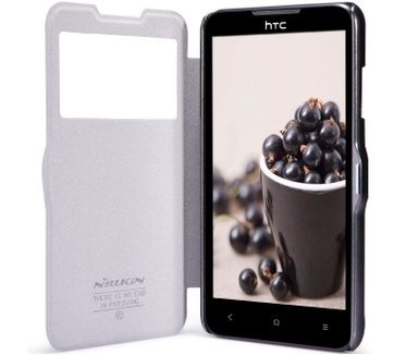 Nillkin New Fresh PU Leather Book Case for HTC Desire 516 - Black Zwart
