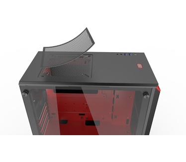 Phanteks Eclipse P300 Zwart/Rood