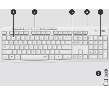 Logitech MK295 Silent Wireless Combo (Qwertz CH) Wit