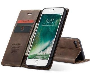 Caseme iPhone SE 2020 / iPhone 7/8 Retro Wallet Case - Coffee