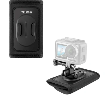 Telesin 360° draaibare backpack strap mount voor action cam