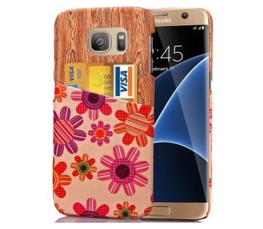 qMust Samsung Galaxy S7 edge Lederen Backcover - Rose Flowers