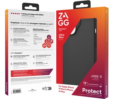 Zagg Manhattan Snap (iPhone 15 Plus, iPhone 14 Plus) Zwart