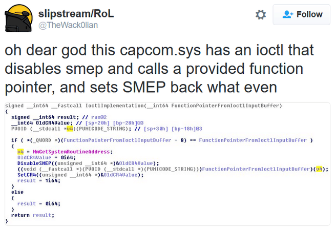 Tweet Street Fighter V SMEP