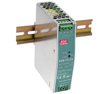 LevelOne 24V DC Industrial Power Supply, 75W, DIN-Rail
