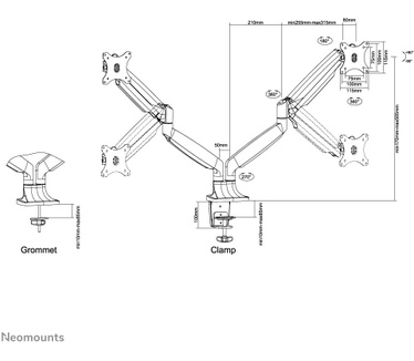 Neomounts by Newstar NM-D750D (Zwart)