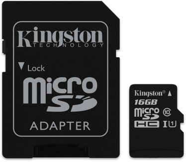 Kingston microSDHC Class 10 UHS-I Card 16GB
