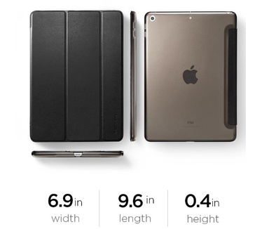 Spigen Smart Fold Apple iPad 9.7 (2017) Case - Zwart