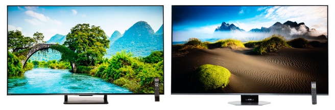 Hisense U7Q Pro (links) en U8Q 