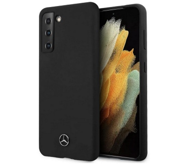 Mercedes-Benz Silicone Back Case voor Samsung Galaxy S21 - Zwart Zwart