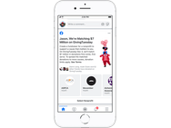 Facebook donaties op een wat ouderwetse telefoon