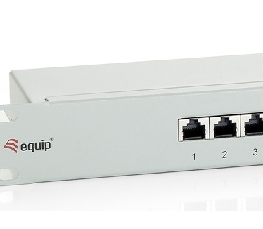 Equip 24-Port Cat.6 Shielded Patch Panel, Light Grey