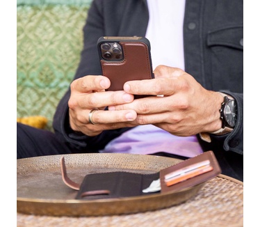 Accezz Premium Leather 2 in 1 Wallet Bookcase iPhone 14 Pro Max - Bruin