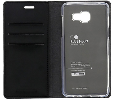 Mercury Blue Moon Wallet Case - Samsung Galaxy J1 (2016) - Zwart Zwart