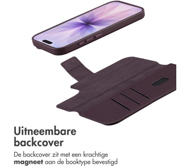 Accezz Leather Bookcase 2-in-1 met MagSafe