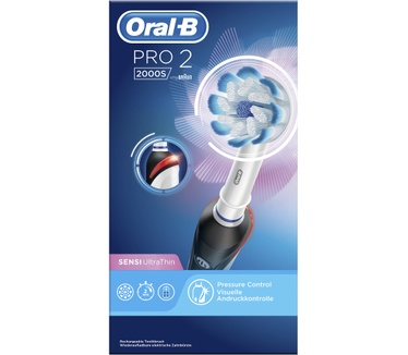 Oral-B Pro 2 2000S Sensi Ultrathin Black Elektrische Tandenborstel