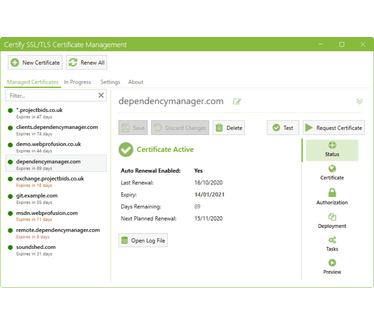Certify SSL Manager