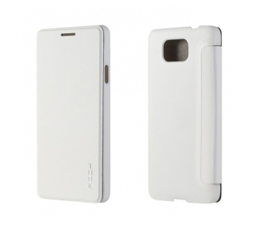 Rock Leather Case Samsung Galaxy Alpha (UNI Serie White)