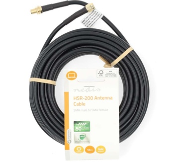 Nedis CSGL02400BK100 Antennekabel SMA Male S