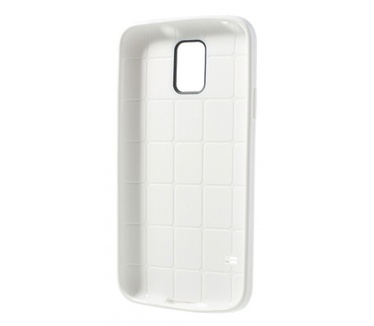 Kees KEES Gel Hoesje met Rondjes Patroon Samsung Galaxy S5 - Wit