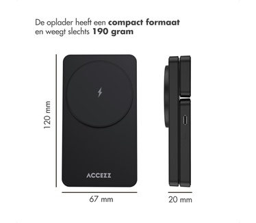 Accezz 3-in-1 Foldable Magnetic Wireless Charger