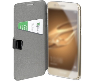 4smarts Supremo PU Leather Book Case voor OnePlus 5 - Zwart Zwart