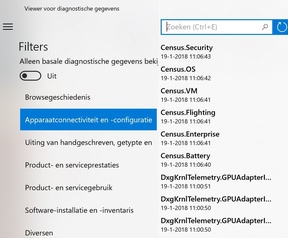 Microsoft Diagnostic Data Viewer voor Windows 10