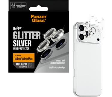 PanzerGlass PanzerGlass® Hoops® Camera Lens Protector Glitter Silver iPhone 2026 Pro | 2026 Pro Max