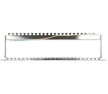 Intellinet 24-poorts afgeschermd leeg patchpanel, 0,5U, 19" keystone high-density ontwerp, uitneembare kabelmanagementbalk, geschikt voor Cat6/Cat6A modules, zwart