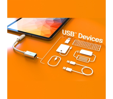 j5create USB 3.1 Type-C To Type-A Adapter Wit, Zilver