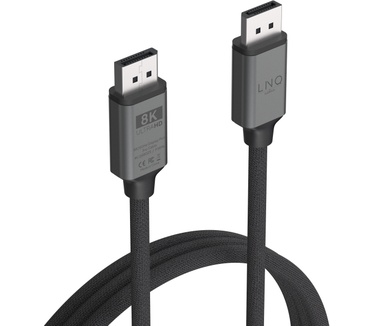 Linq LQ48025 - 8K/60Hz DisplayPort to DisplayPort Pro Cable 2m Zwart